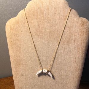 Stella & Dot Gold and White Necklace